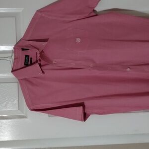 Chaps Short sleeve button down shirt red plaid XL